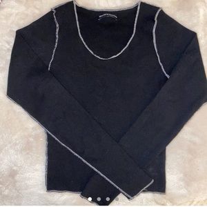 Contrast stitch brandy top